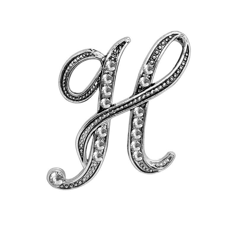 FURE H Initial Alloy Brooch