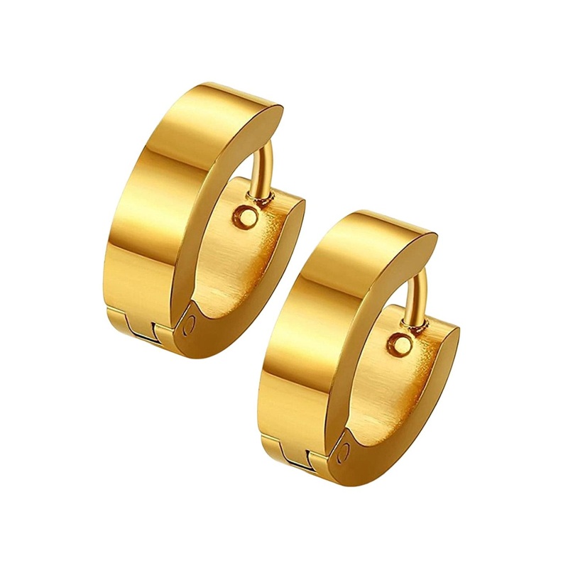 KARISHMA KREATIONS Gold-Plated Stainless Steel Contemporary Hoop Earrings