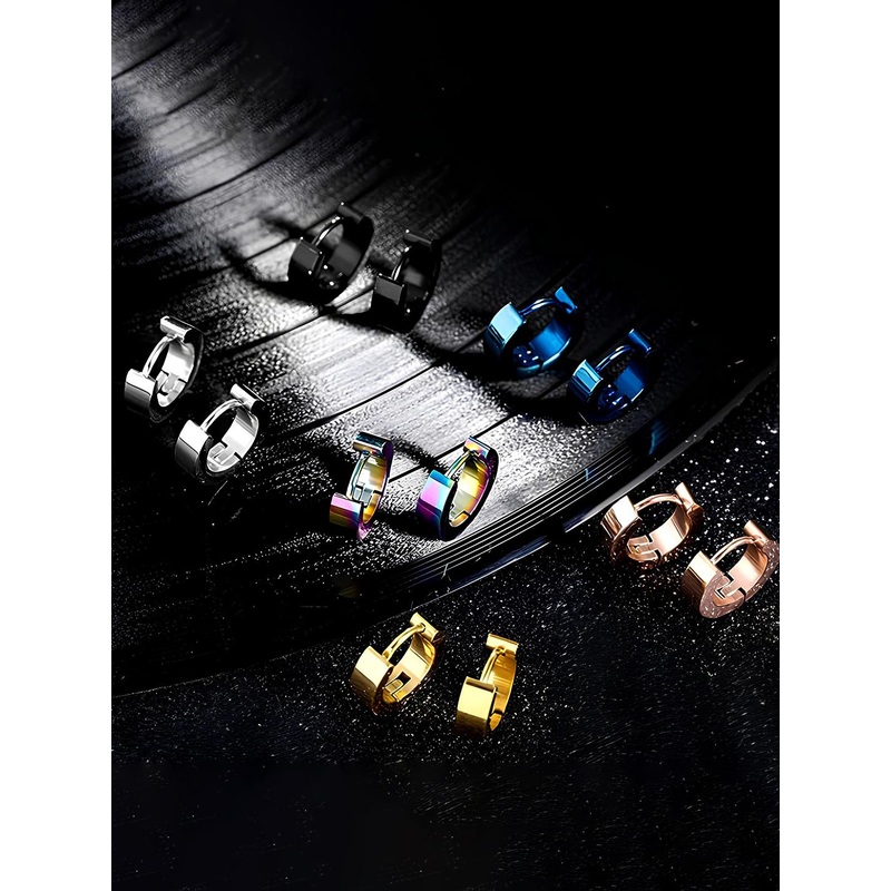 KARISHMA KREATIONS Set Of 6 Gold-Plated Contemporary Hoop Earrings