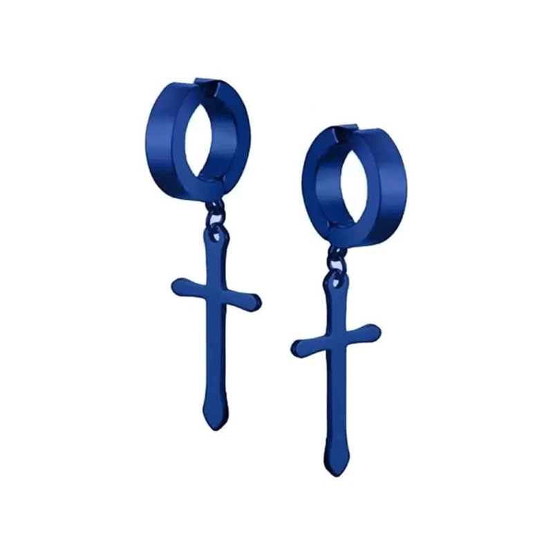 KRYSTALZ Religious Cross Contemporary Drop Earrings