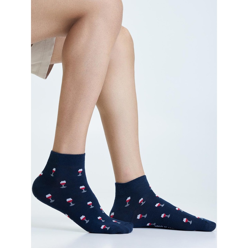 Mint & Oak Men Printed Ankle-Length Socks