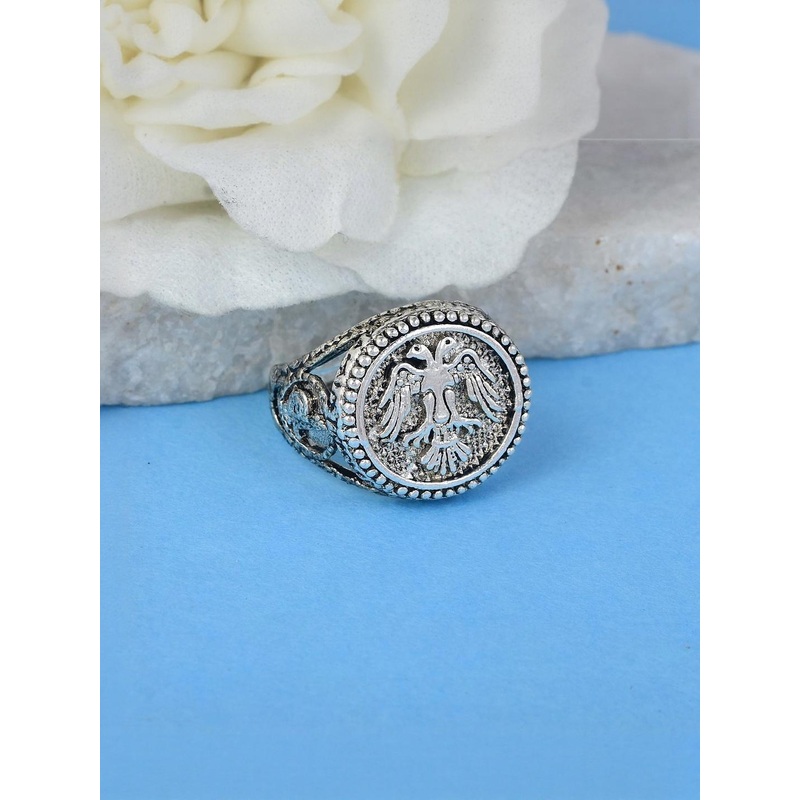 Pewter Antique Finish Phoenix Bird Fashion Finger ring