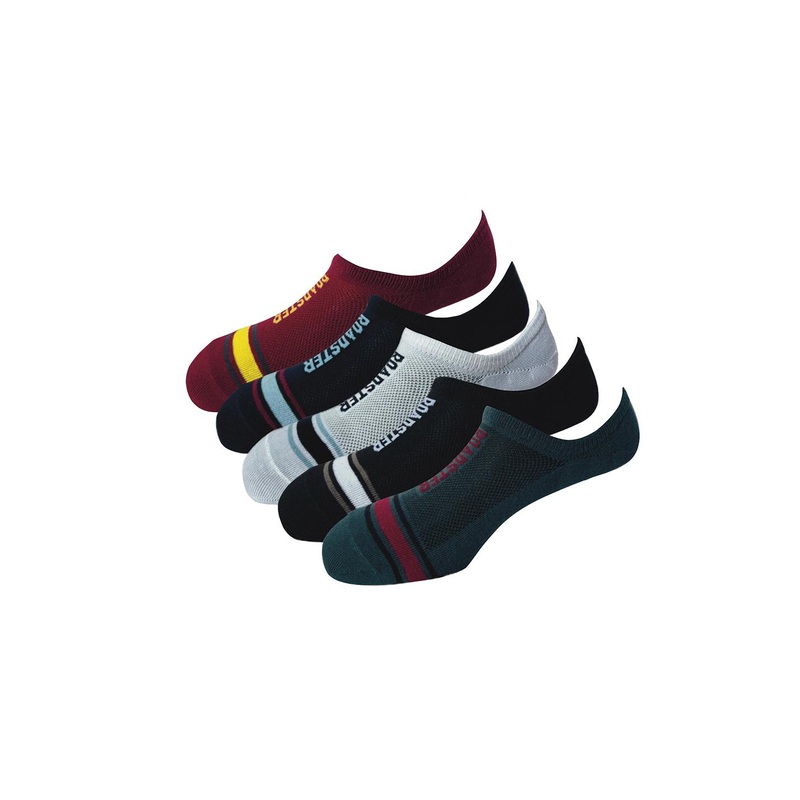 The Roadster Lifestyle Co Pack Of 5 Striped Ankle Length Socks