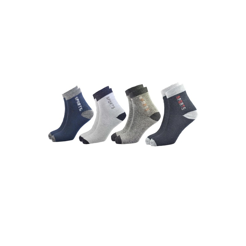 TINY HANDS Men Pack Of 4 Woven Mid-Calf Socks