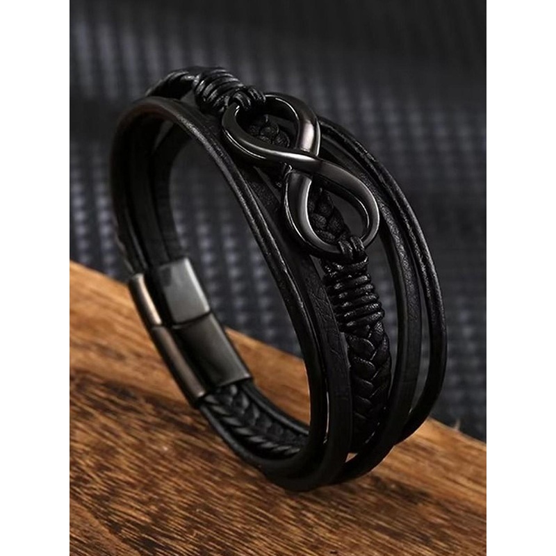 Vientiq Men Black Bracelet