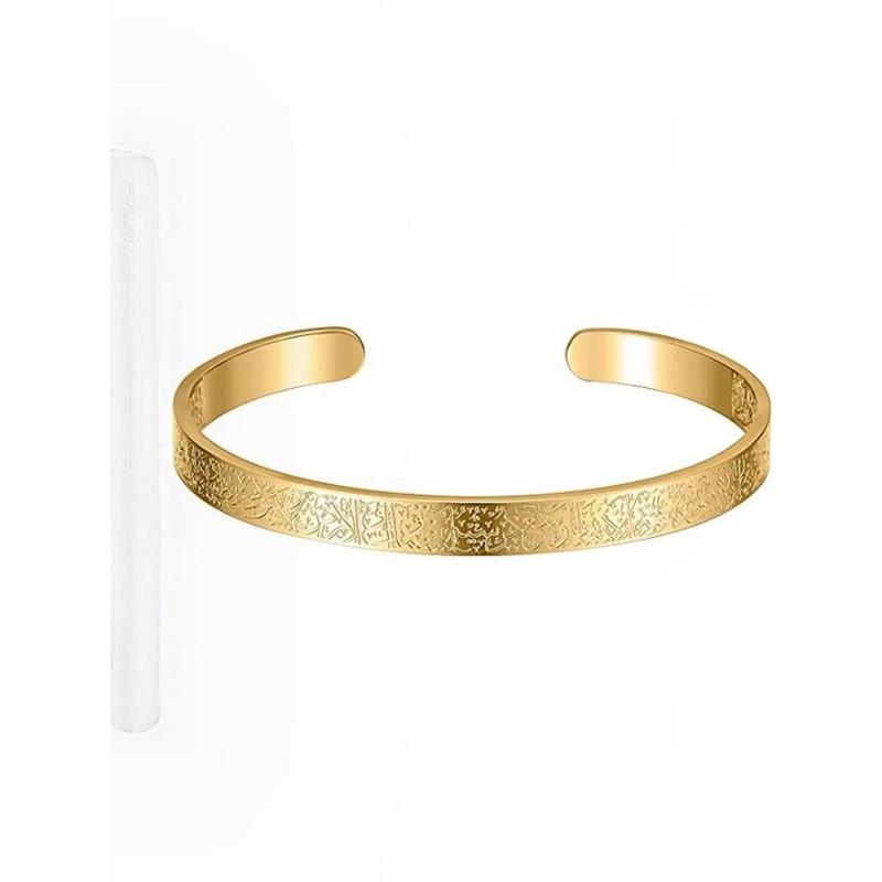 Vientiq Stainless Steel Gold-Plated Cuff Bracelet