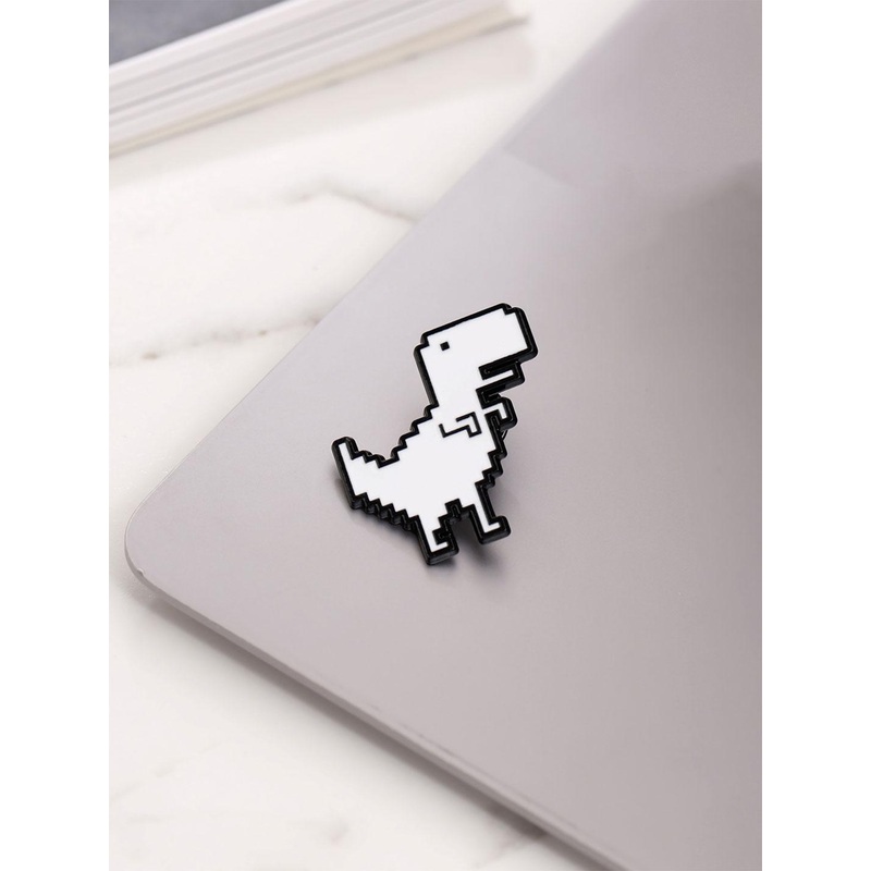 Yellow Chimes Men Dinosaur Minimal Brooch