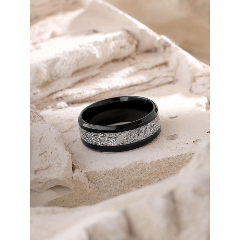 Yellow Chimes Men Stainless Steel Band Ring