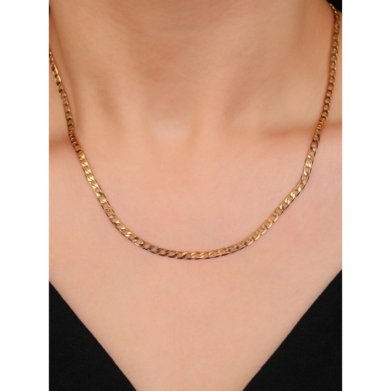 ZOERIA Unisex Brass Gold Plated Chain