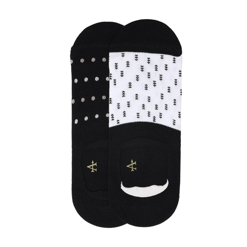 Arrow Men Pack Of 2 Patterned Shoe Liner Socks