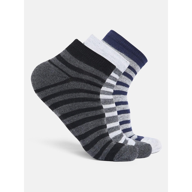 CRUSSET Men Pack Of 3 Assorted Ankle-Length Socks