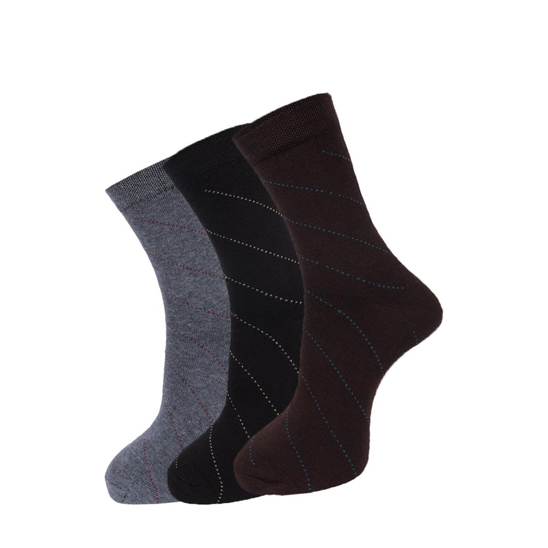 Dollar Socks Men  Pack of 3 Assorted Full Length Socks