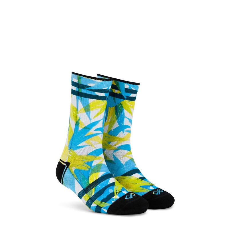 Dynamocks Unisex Blue & White Spring Crew Length Socks