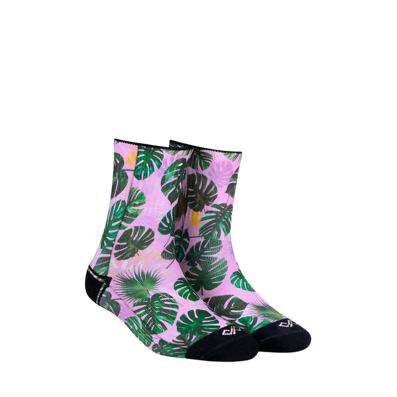 Dynamocks Unisex Green & Pink Patterned Above Ankle-Length Socks