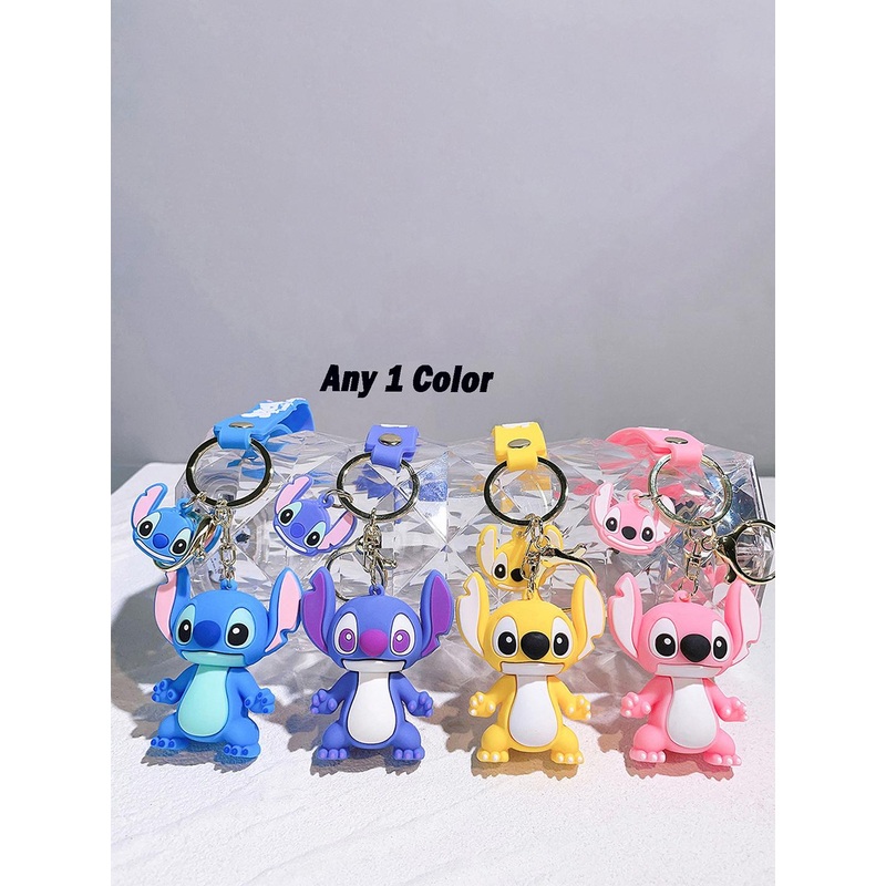 Flenzy 3D Lilo & Stitch Cartoon Keychain With Belt
