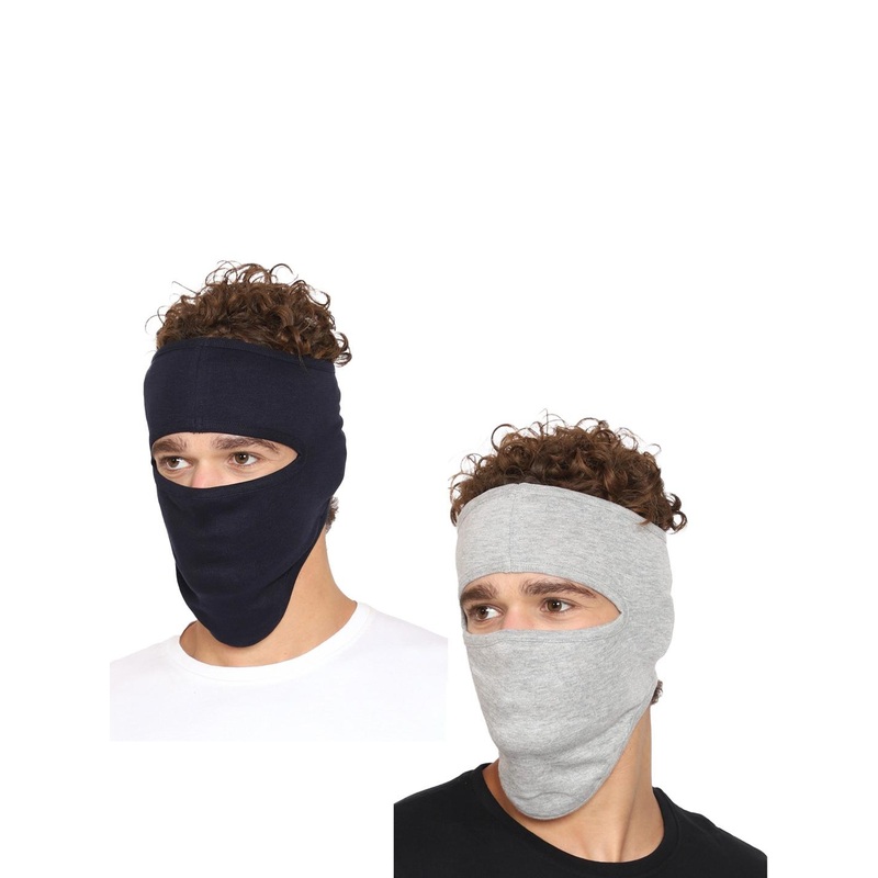 Gajraj Pack Of 2 Cotton Anti Pollution Reusable Adjustable Full Face Masks