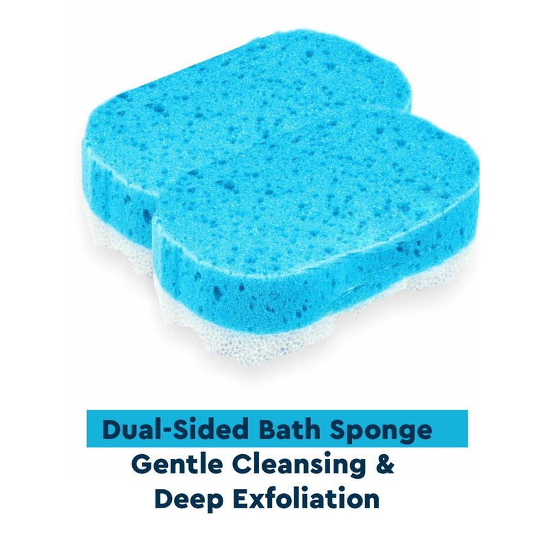 GUBB Set of 2 Dual Bath Sponge – White & Blue