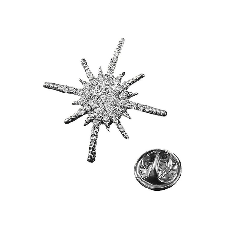 SYGA Men Artificial Stones Brooch