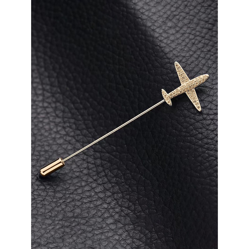 SYGA Men Cubic Zirconia-Studded Minimal Lapel Pin