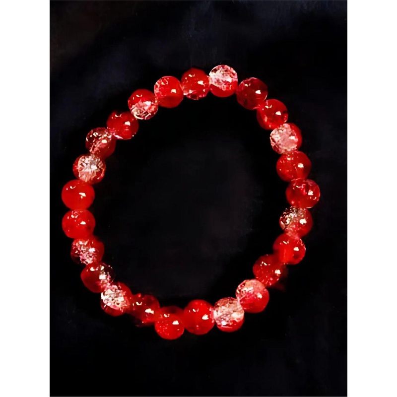 The Roadster Lifestyle Co Men Crystal Stone Studded Stretchable Bracelet