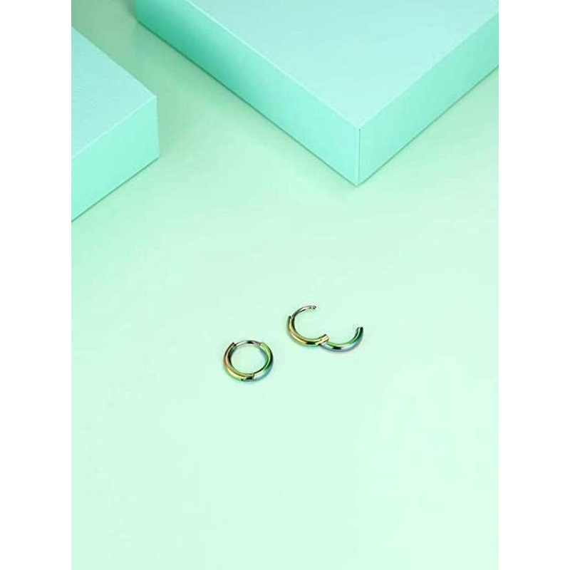 VIEN Set of 2 Assorted Circular Hoops Earrings