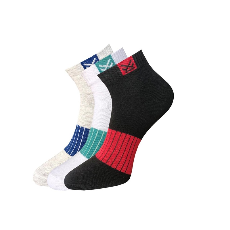 WROGN Men Pack Of 3 Patterned Anti Microbial Assorted Ankle Length Socks