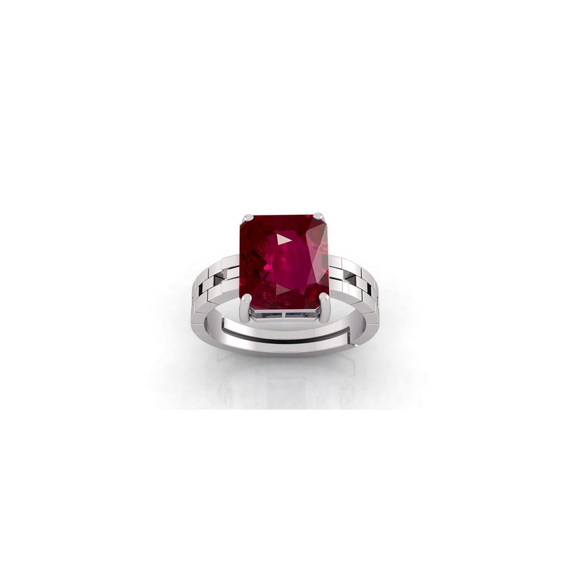 14.25 Ratti RubyManikya Gemstone Adjustable RingAnguthi for Men and Women