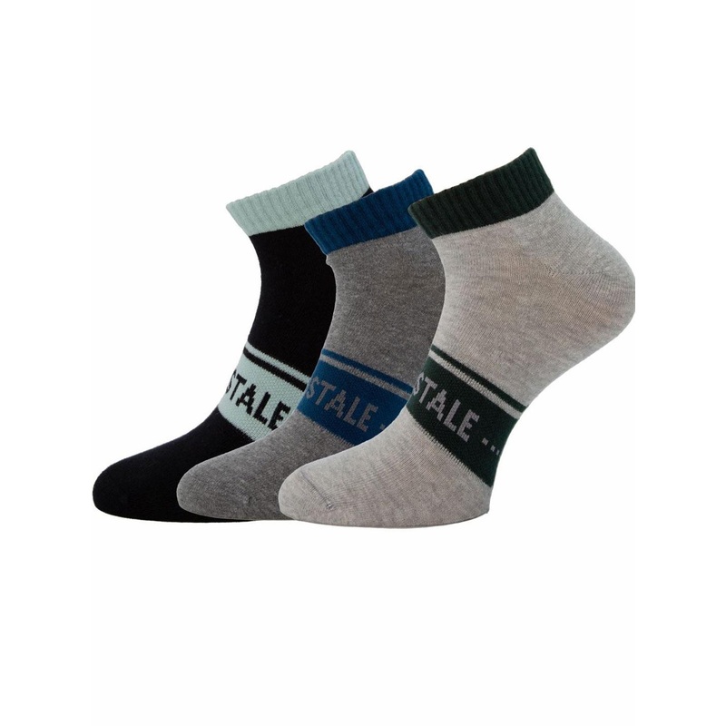 Aeropostale Men Pack Of 3 Flat Knit Low Cut Ankle Length Socks