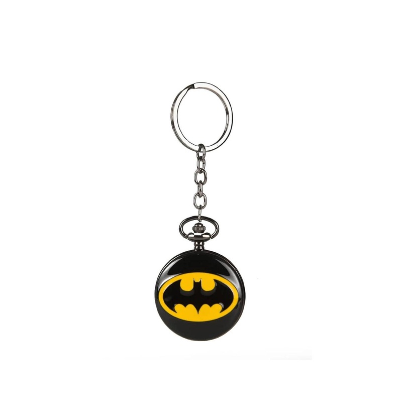 AUGEN Textured Metal Batman Retro Key Chain With Key Ring