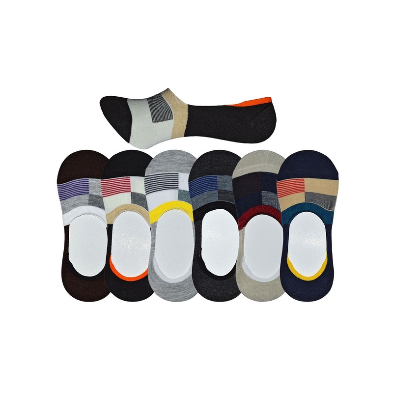 BAESD Men Pack of 6 Assorted Shoe Liner Socks