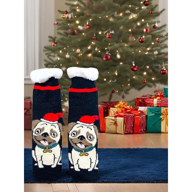 Butterthief Unisex Patterned Calf-Length Sherpa Socks