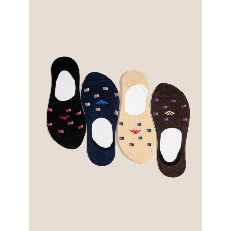 Cotstyle Men Pack of 5 Patterned Shoe Liner Socks