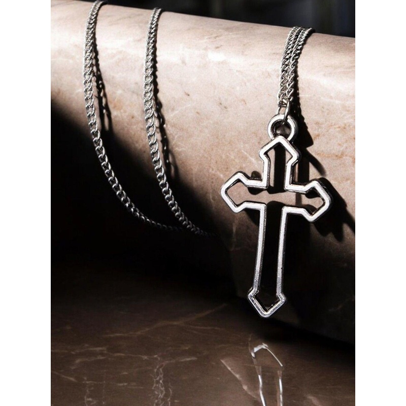 fabula Stainless Steel Enamel Jesus Cross Pendants with Chains