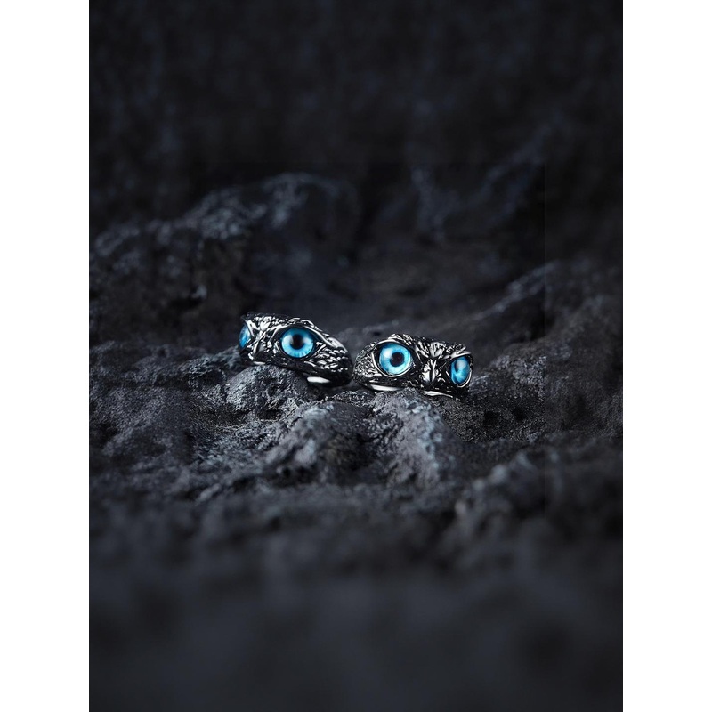 J.S ENTERPRISES Set Of 2 Unisex Stainless Steel Crystals Studded Finger Rings