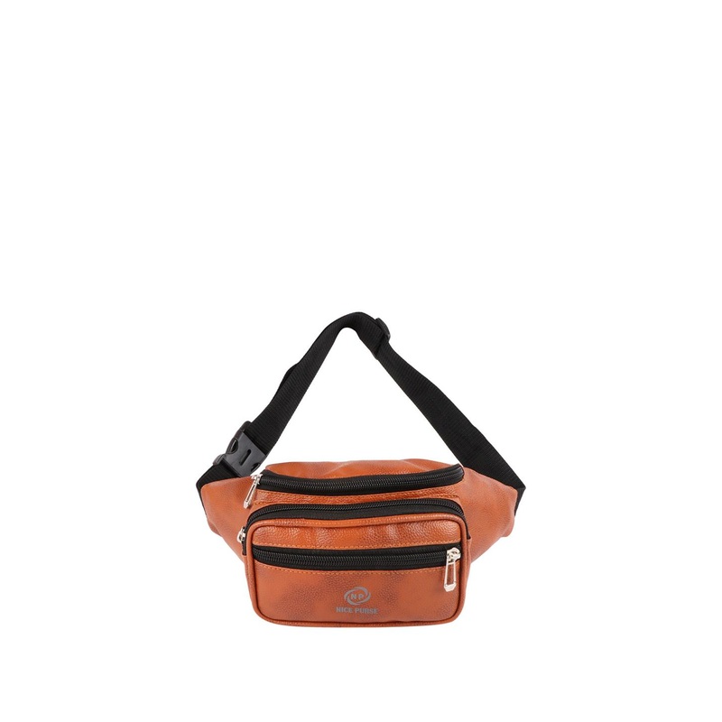 NICE PURSE Brand Logo Printed Waist Pouch