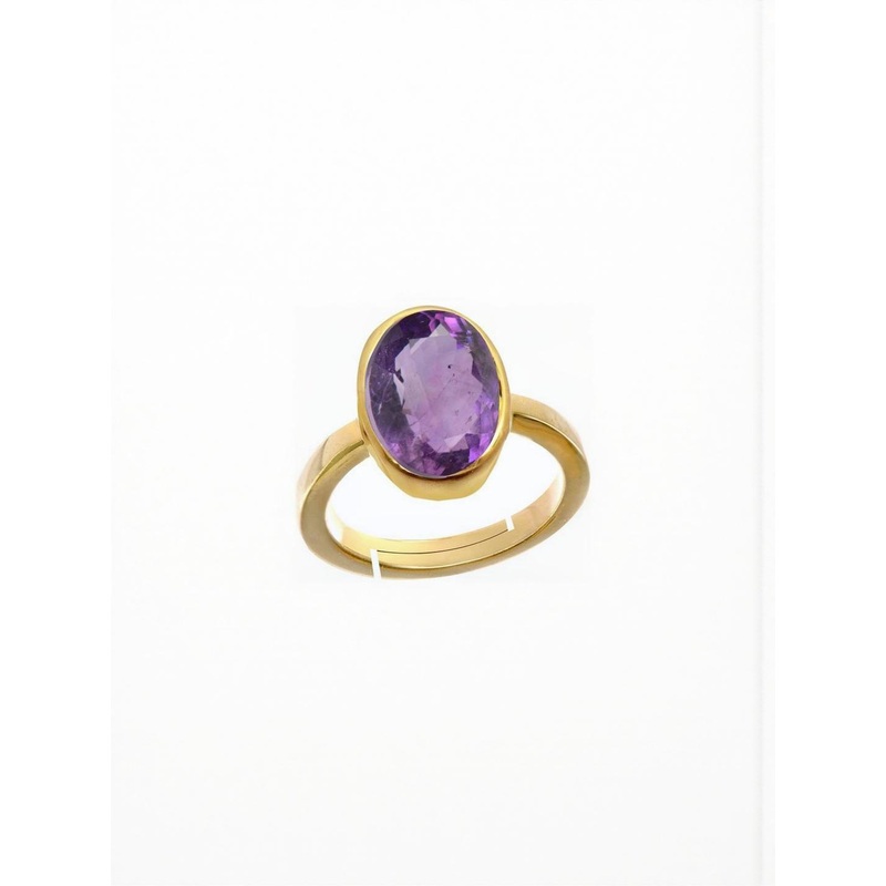 RAVIOUR LIFESTYLE Gold-Plated & Purple Alloy Pearls Finger Ring