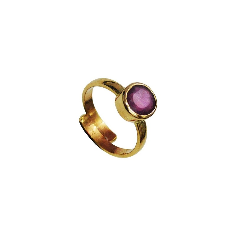 RAVIOUR LIFESTYLE  Purple Alloy Pearls Finger Ring
