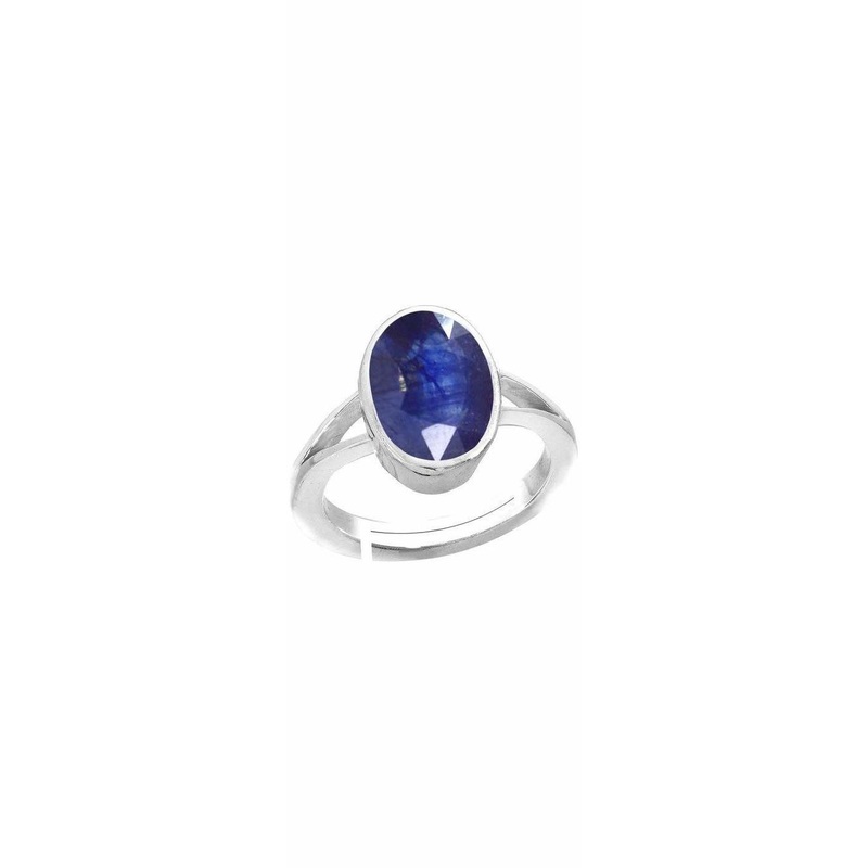 RAVIOUR LIFESTYLE Rhodium-Plated & Blue Alloy Pearls Finger Ring