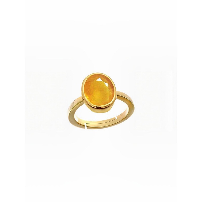 RAVIOUR LIFESTYLE Unisex Yellow Copper Pearls Finger Ring