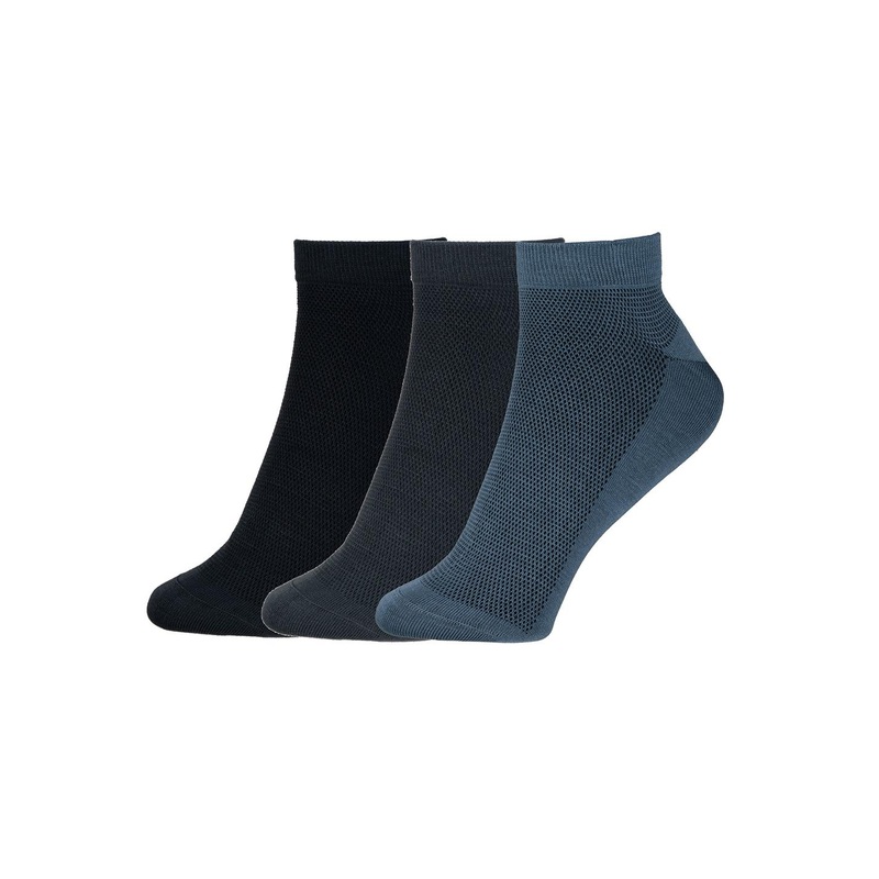 ROYAL SON Pack Of 3 Breathable Ankle-Length Socks