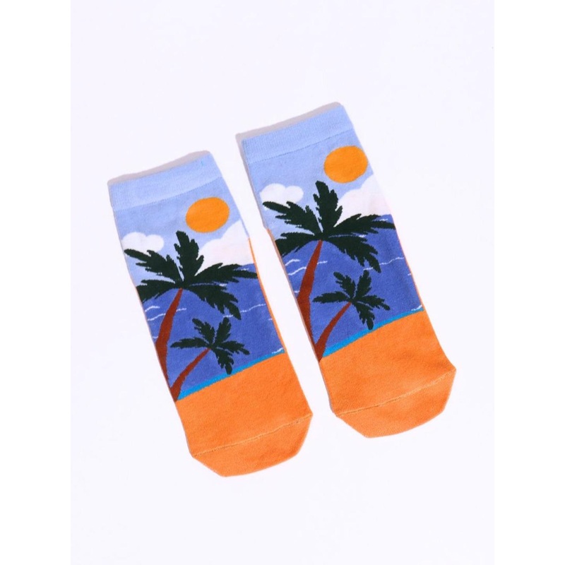 Thela Gaadi Unisex Tropical Printed Ankle-Length Socks
