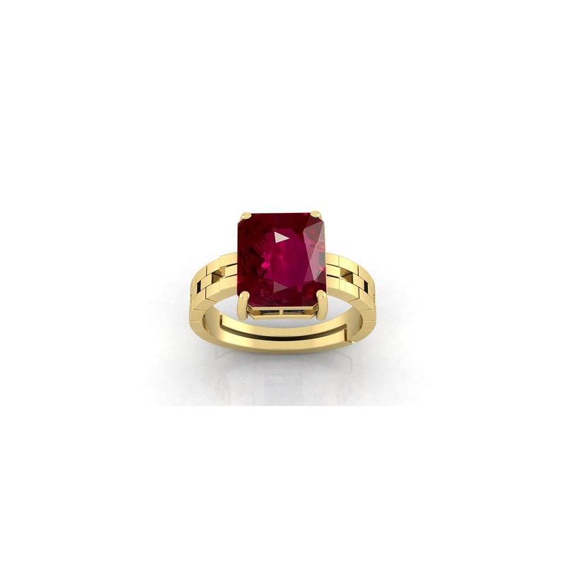 Todani Jems 6.25 Ratti 5.60 KT Ruby Gemstone Adjustable Ring