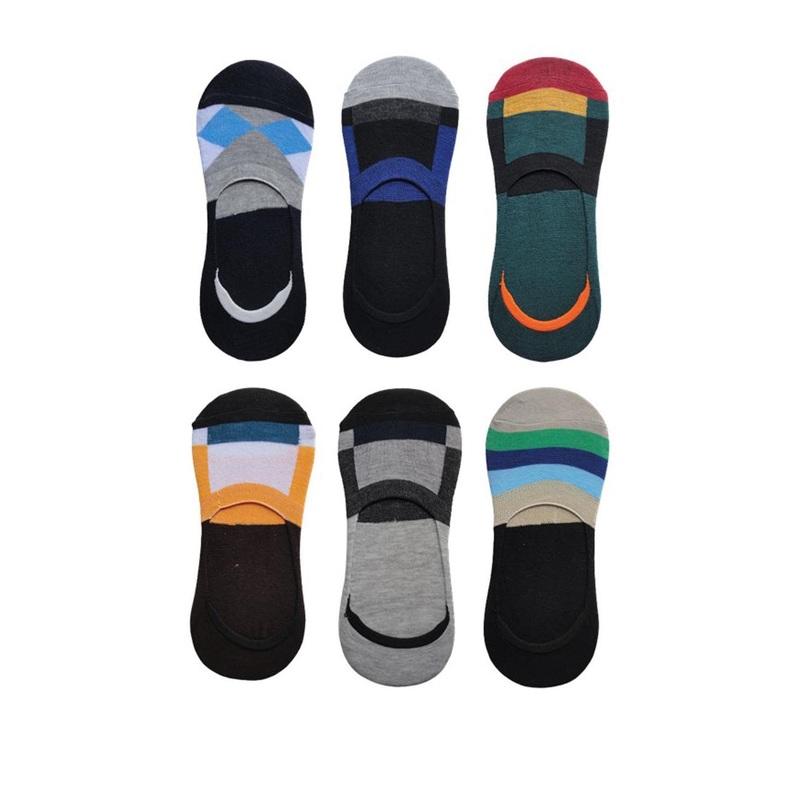 VOICI Pack Of 6 Unisex No-Show Loafer Socks