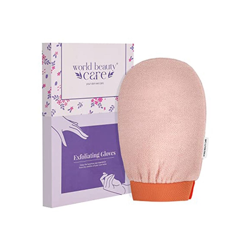 WBC WorldBeautyCare Moroccan Hammam Gloves Double layered Orange