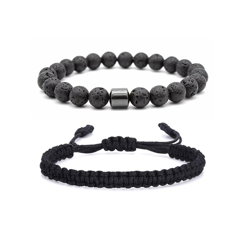 Yellow Chimes Men Set of 2 Wraparound Bracelet