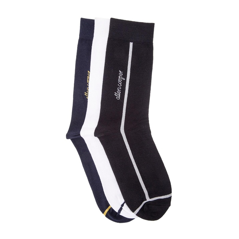 Allen Cooper Men Pack Of 3 Assorted Calf-Length Socks