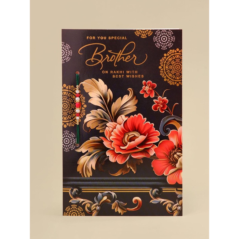 Archies Set Of 2 Thread Rakhis Greeting Card With Envelope