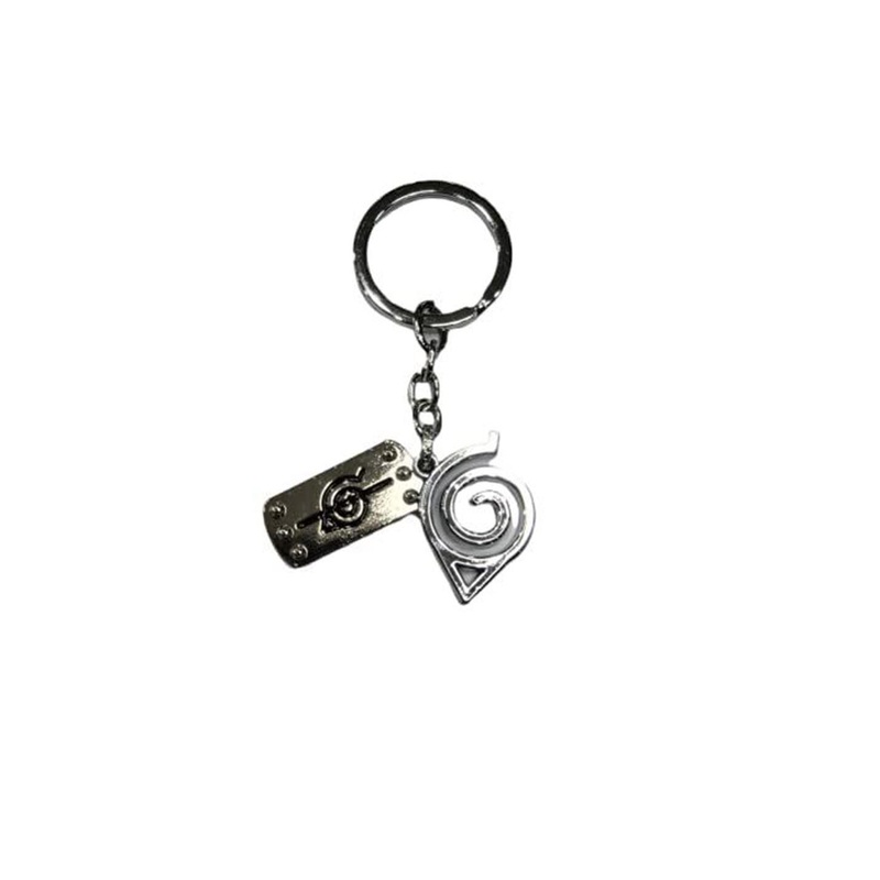 AUGEN Naruto 2 Stainless Steel Textured Key chain With Key Ring