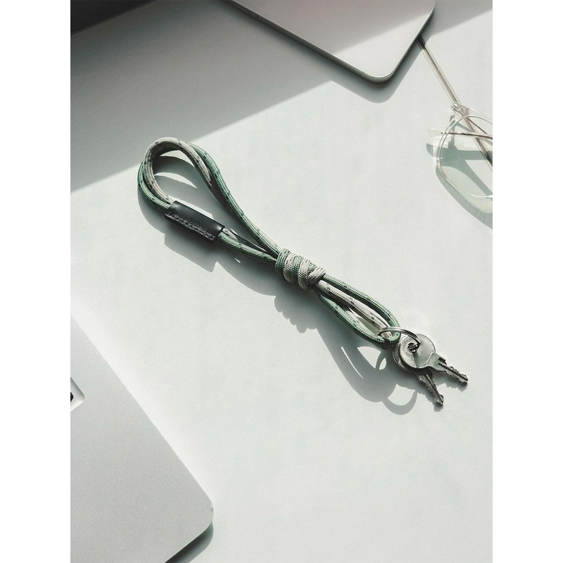 DailyObjects Grey & Green Tether Keyring