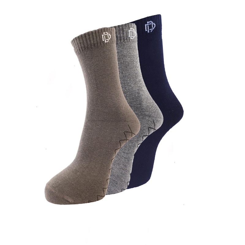 Dollar Socks Men Pack Of 3 Assorted Cotton Above Ankle-Length Socks